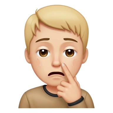 Crying middle finger sticker