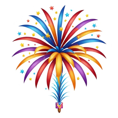 Fireworks new years sticker