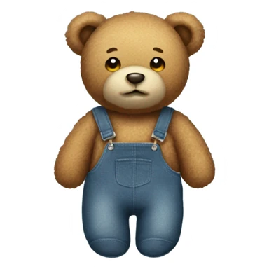 Teddy bear in a salopette  sticker