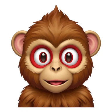 blood red circus monkey sticker