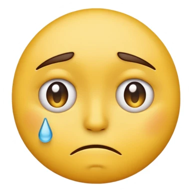 Create a Sad reaction emoji for a new social media app sticker