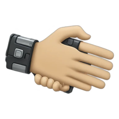 terminator hand handshaking chatGpt logo sticker