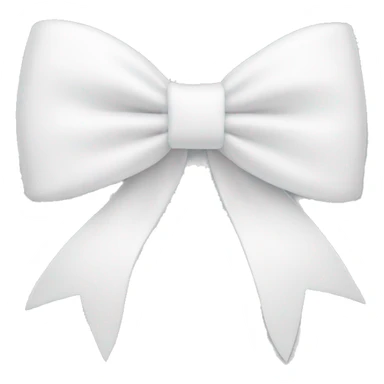 White bow on white bow sticker