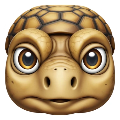 cinematic-tortoise-realistic--emoji,,-wrinkled-wise-face-peering-ahead-with-calm-determination,-cute large-eyes-reflecting-centuries of wisdom, zoomed into its face sticker