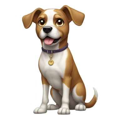 a JOJO style standing dog sticker