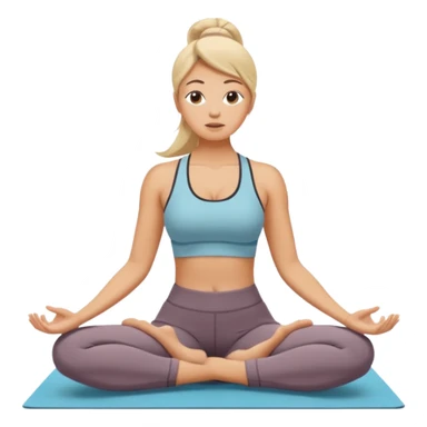 woman burping during yoga practice sticker