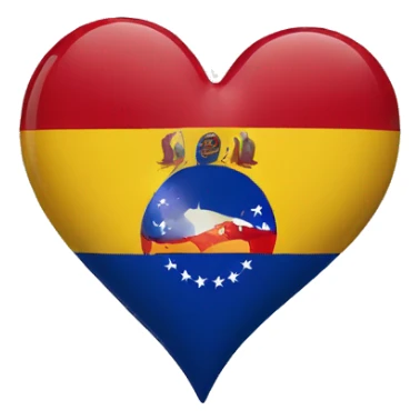 Broken Heart With Venezuela Colors Flag sticker