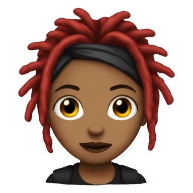 Emo with brown skin and red dreads female add piercing sticker