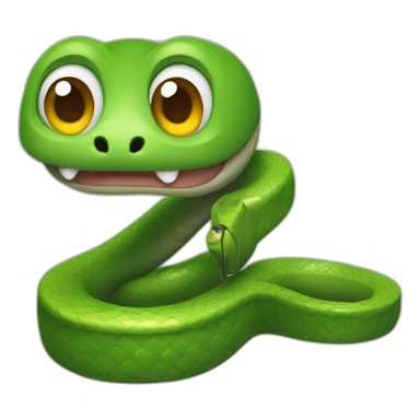 A snake with a hearing aid sticker