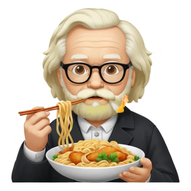 Marx ăn mì gà sticker