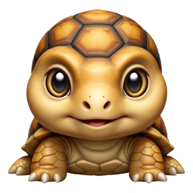 cinematic-baby tortoise-realistic--emoji,,-cute-wise-face-peering-ahead-with-calm-determination,-cute large-eyes-reflecting-centuries of wisdom, sticker
