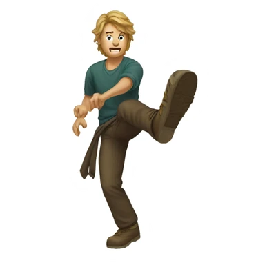 kicked sticker