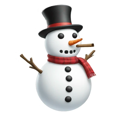 Snowman smoking sticker