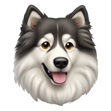 Belgian Tervuren Samoyed mixed breed dark and light sticker