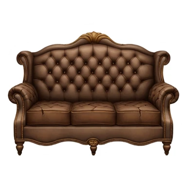 dark brown lether sofa sticker