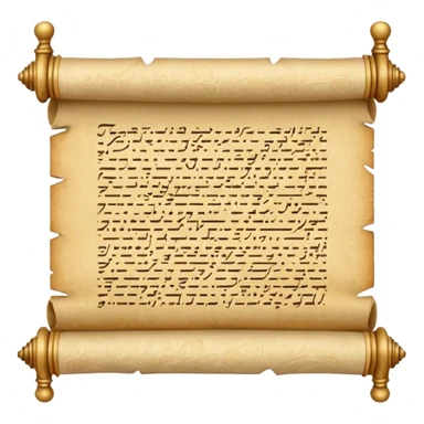 stylish papyrus scroll sticker