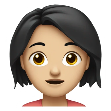 a white woman with black hair crying  sticker