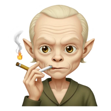 Lord of the rings smeagol smoking cigarette  sticker