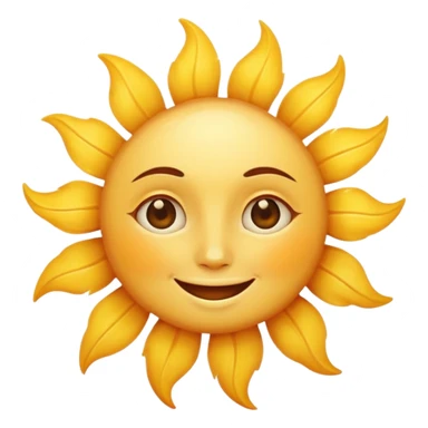 sun face sticker