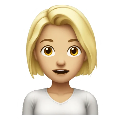 Mad blonde girl  sticker