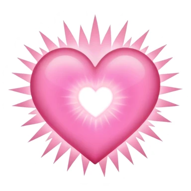 Passionate heart radiating love  sticker