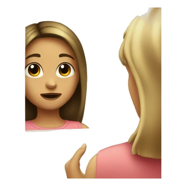 Girl Watching mirror sticker