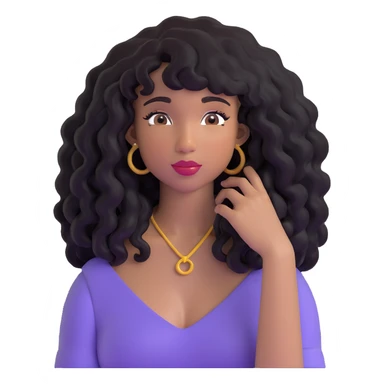 SZA with iconic black curly hair sticker
