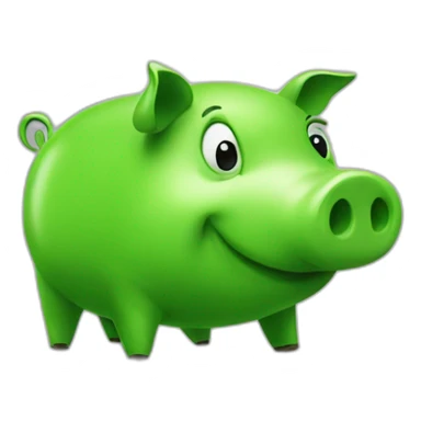 green piggy traderr sticker