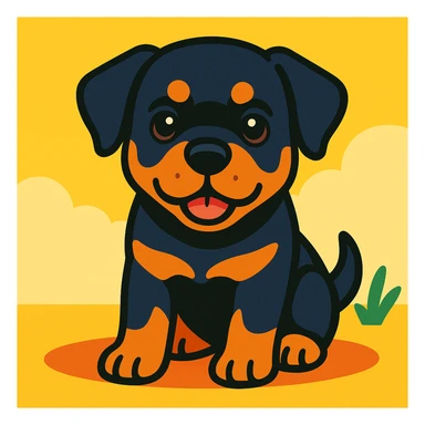 rottweiler puppy sticker