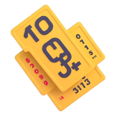 lottery scratcher ticket with a plus sign sticker