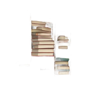 A stack of books sticker