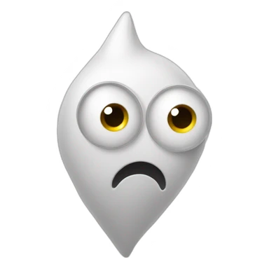 white pointy with two holes for the eyes sticker