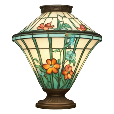 Tiffany lamp with flowers sticker