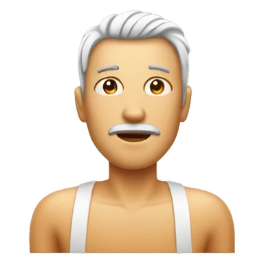 man with high temperature, fever sticker