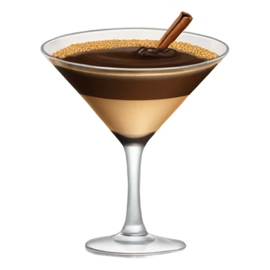 An expresso martini with a coffe seed on the top sticker