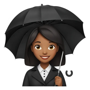 HOLDİNG UMBRELLA BLACK WOMAN sticker