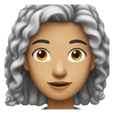 Mulher, branca, cabelo no ombro sticker