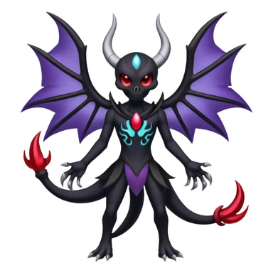 Gothic evil Duskull-Darkrai-Lunala-Dhelmise-fusion (full body) sticker