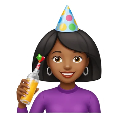 Black girl partying with a bottle of Tito’s sticker
