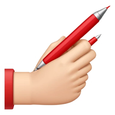 this emoji ✍🏻 with a red pen sticker