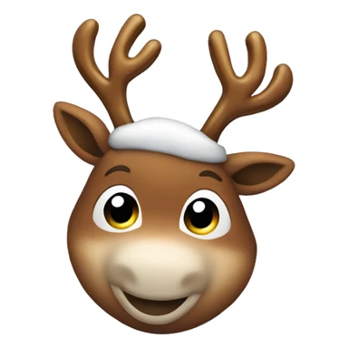 Dancing raindeer as DJ and party lights sticker