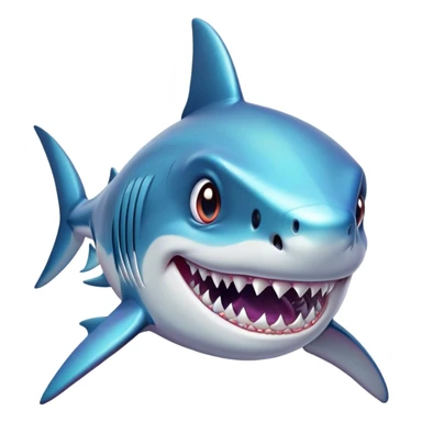 shark with diamond grills sticker