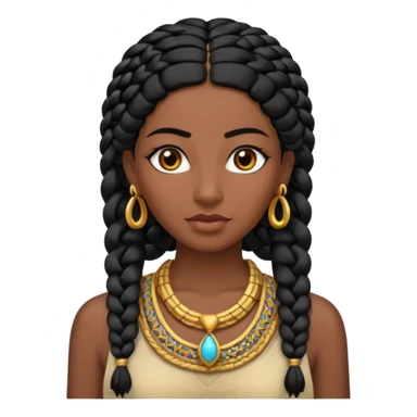 Egyptian woman with braided hair sticker
