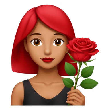 flower-holding person sticker