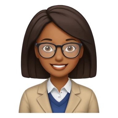 Black female teacher sticker