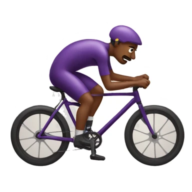Cycling on a eggplant sticker