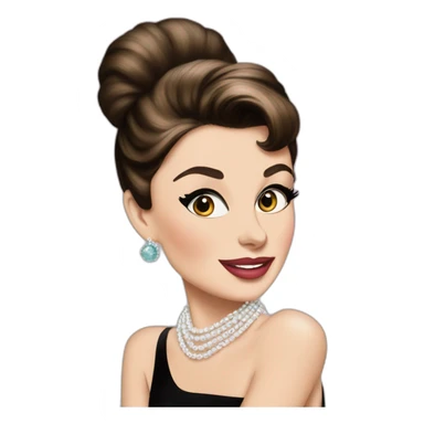 Aubrey Hepburn at breakfast at Tiffany’s sticker