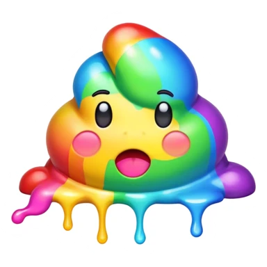 rainbow puke sticker