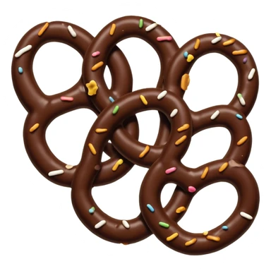  chocolate dipped pretzels with dark chocolate drizzle  sticker
