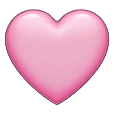 white heart with metallic pink border sticker